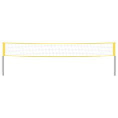 Vidaxl Mreža za badminton rumena in črna 600x155 cm PE tkanina