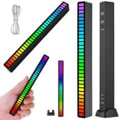 Verkgroup LED RGB aku. dekorativni stolpec USB – glasbeno delovanje 18cm