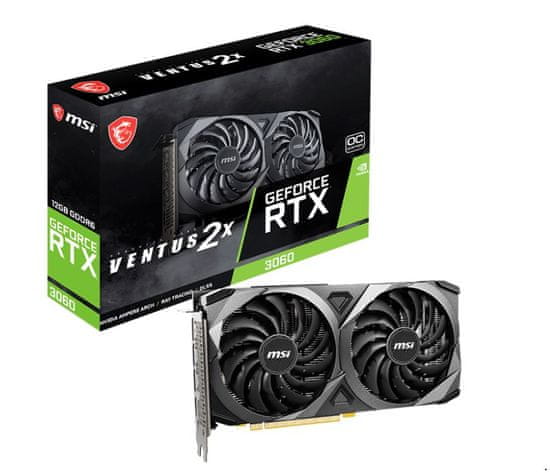 MSI Ventus 2X OC GeForce RTX 3060 grafična kartica, 12 GB GDDR6 (4719072793814)