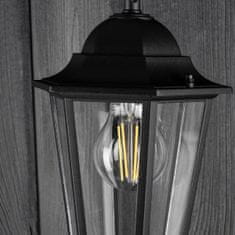 LUMILED Vrtna svetilka E27 viseča črna lanterna BELLIS