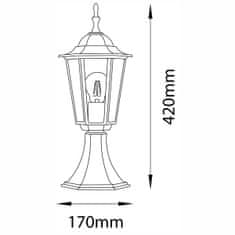 LUMILED Vrtna svetilka E27 patina lanterna BELLIS 40cm