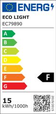 ECOLIGHT Črna stropna svetilka LED TOR-152C - IP65 - 15W - nevtralna bela