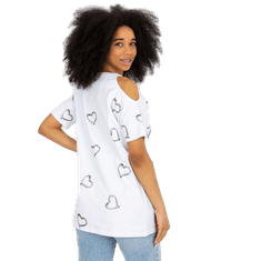 FANCY Ženska bluza s potiskom srca ARNOLD bela FA-BZ-8452.77_397415 Univerzalni