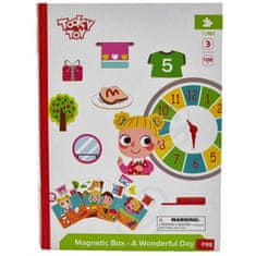 Tooky Toy Lesena magnetna škatla za igrače Puzzle