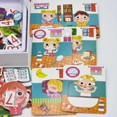 Tooky Toy Lesena magnetna škatla za igrače Puzzle