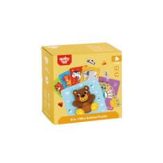 Tooky Toy  Lesene sestavljanke Montessori Puzzle Set 34 El. + 6 desk