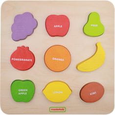 Masterkidz Montessori Leseni sortirnik oblik Barvno sadje