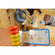 Masterkidz Velike lesene igralne kartice za vezavo v škatli Montessori