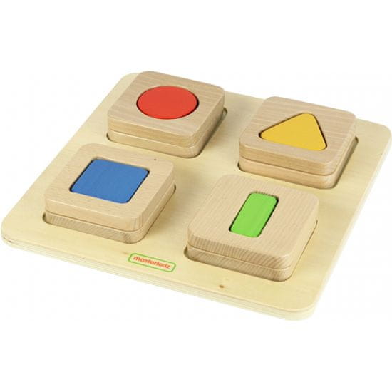 Masterkidz Montessori senzorični leseni sortirnik oblik in barv