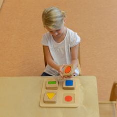 Masterkidz Montessori senzorični leseni sortirnik oblik in barv