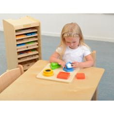 Masterkidz Montessori leseni sortirnik oblik materialov površin tekstur
