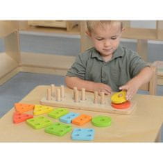 Masterkidz Montessori leseni sortirnik oblik Barvne kocke