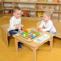 Masterkidz Barvne žogice Lesena igra za otroke Montessori