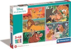 Clementoni Puzzle Disney: Živali 3x48 kosov