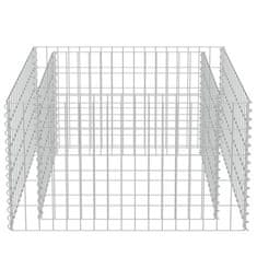 Vidaxl Visoka greda gabion pocinkano jeklo 90x90x50 cm