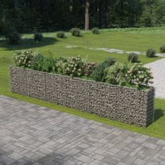 Greatstore Visoka greda gabion pocinkano jeklo 540x50x100 cm