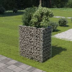 Vidaxl Visoka greda gabion pocinkano jeklo 90x50x100 cm