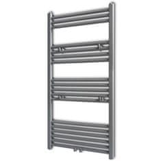 Vidaxl Kopalniški radiator z ravnimi cevmi 600x1160 mm siv