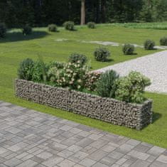 Vidaxl Visoka greda gabion pocinkano jeklo 360x50x50 cm