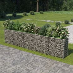 Vidaxl Visoka greda gabion pocinkano jeklo 450x50x100 cm