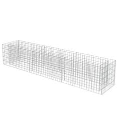 Vidaxl Visoka greda gabion pocinkano jeklo 270x50x50 cm