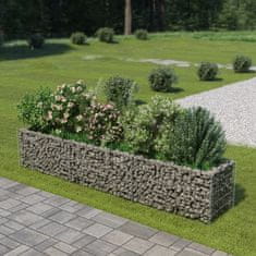 Vidaxl Visoka greda gabion pocinkano jeklo 270x50x50 cm