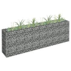 Greatstore Visoka greda gabion pocinkano jeklo 180x30x60 cm