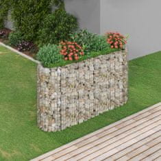 Vidaxl Visoka greda gabion pocinkano železo 190x50x100 cm