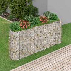 Vidaxl Visoka greda gabion pocinkano železo 260x50x100 cm