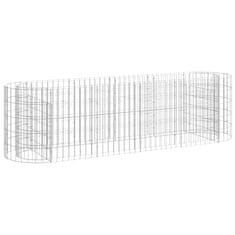 Vidaxl Visoka greda gabion pocinkano železo 190x50x50 cm