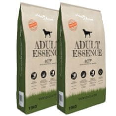 Vidaxl Premium suha hrana za pse Adult Essence Beef 2x 15 kg