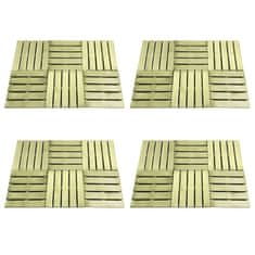 Greatstore Talne plošča 24 kosov 50x50 cm lesene zelene