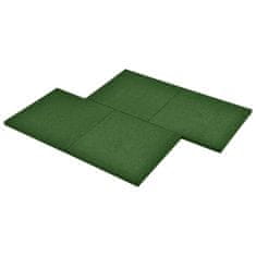Vidaxl Zaščitne plošče 24 kosov guma 50x50x3 cm zelene