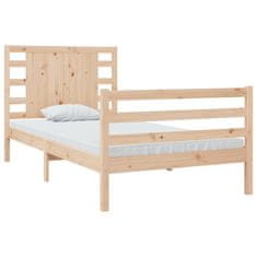 Vidaxl Posteljni okvir iz trdne borovine 90x200 cm