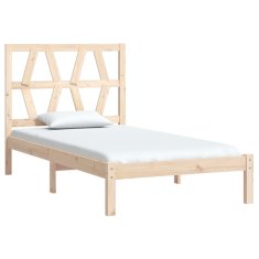 Vidaxl Posteljni okvir iz trdne borovine 90x190 cm 3FT