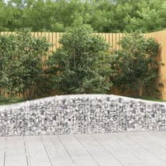 Vidaxl Obokane gabion košare 4 kosi 400x50x40/60 cm pocinkano železo