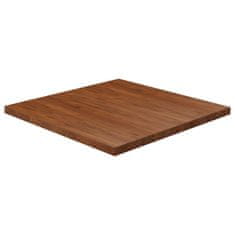 shumee vidaXL Kvadratna mizna plošča temno rjava 90x90x4 cm trdna hrastovina