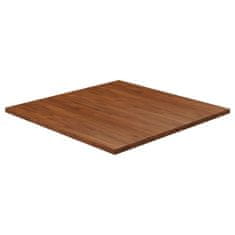 shumee vidaXL Kvadratna mizna plošča temno rjava 90x90x2,5cm trdna hrastovina