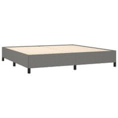 Vidaxl Box spring postelja z vzmetnico temno siva 200x200 cm blago