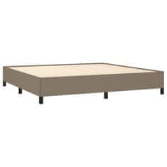 Vidaxl Box spring postelja z vzmetnico taupe 200x200 cm blago