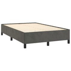 Vidaxl Box spring postelja z vzmetnico temno siv 120x190 cm žamet