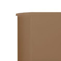 Vidaxl 6-panelni vetrobran tkanina 800x80 cm taupe