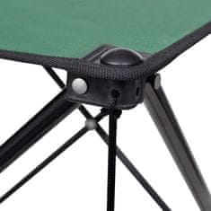 Vidaxl Zložljiva mizica za kampiranje temno zelene barve