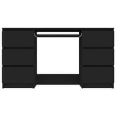 Vidaxl Pisalna miza črna 140x50x77 cm iverna plošča
