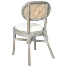 Vidaxl Jedilni stoli 2 kosa sivo platno