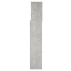 Vidaxl Vzglavna omarica betonsko siva 160x19x103,5 cm