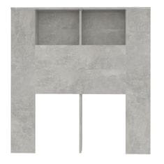 Vidaxl Vzglavna omarica betonsko siva 100x18,5x104,5 cm