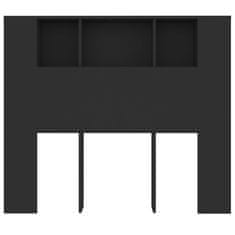 Vidaxl Vzglavna omarica črna 120x18,5x104,5 cm