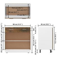 Vidaxl Spodnja omarica dimljeni hrast 80x46x81,5 cm inženirski les