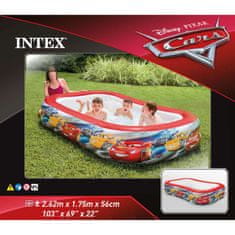 Vidaxl Napihljiv bazen Intex Cars, večbarven, 262 x 175 x 56 cm